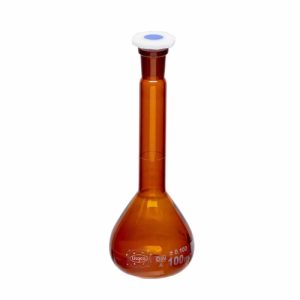 Amber Volumetric Flask, Class-A, Batch Certificate, ISO