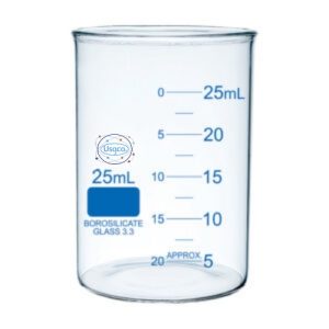 Beaker, Low Form, Without Spout, 25mL