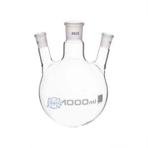 Flasks, Round Bottom, 3 Angular necks DIN/ISO